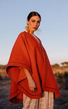 Recreo San Miguel Sara Wool And Cashmere Blend Cape