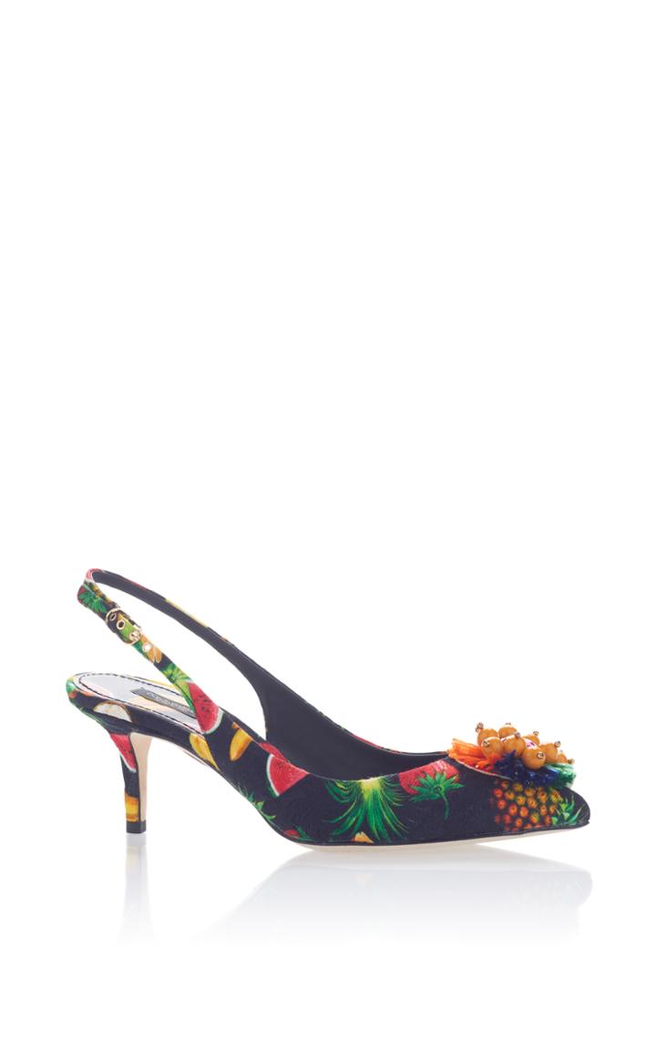 Dolce & Gabbana Printed Slingback Pumps