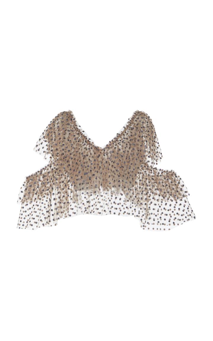 Sandra Mansour Mirage Polka Dot Crop Top