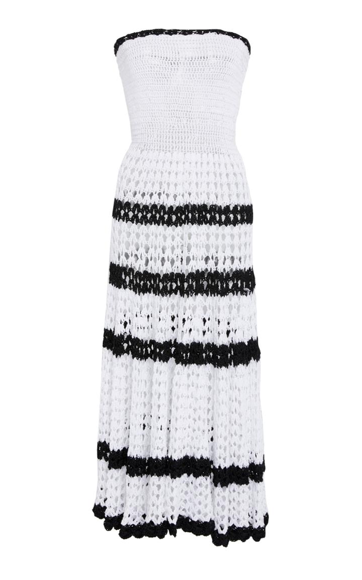 Rodarte Hand-crocheted Striped Dress