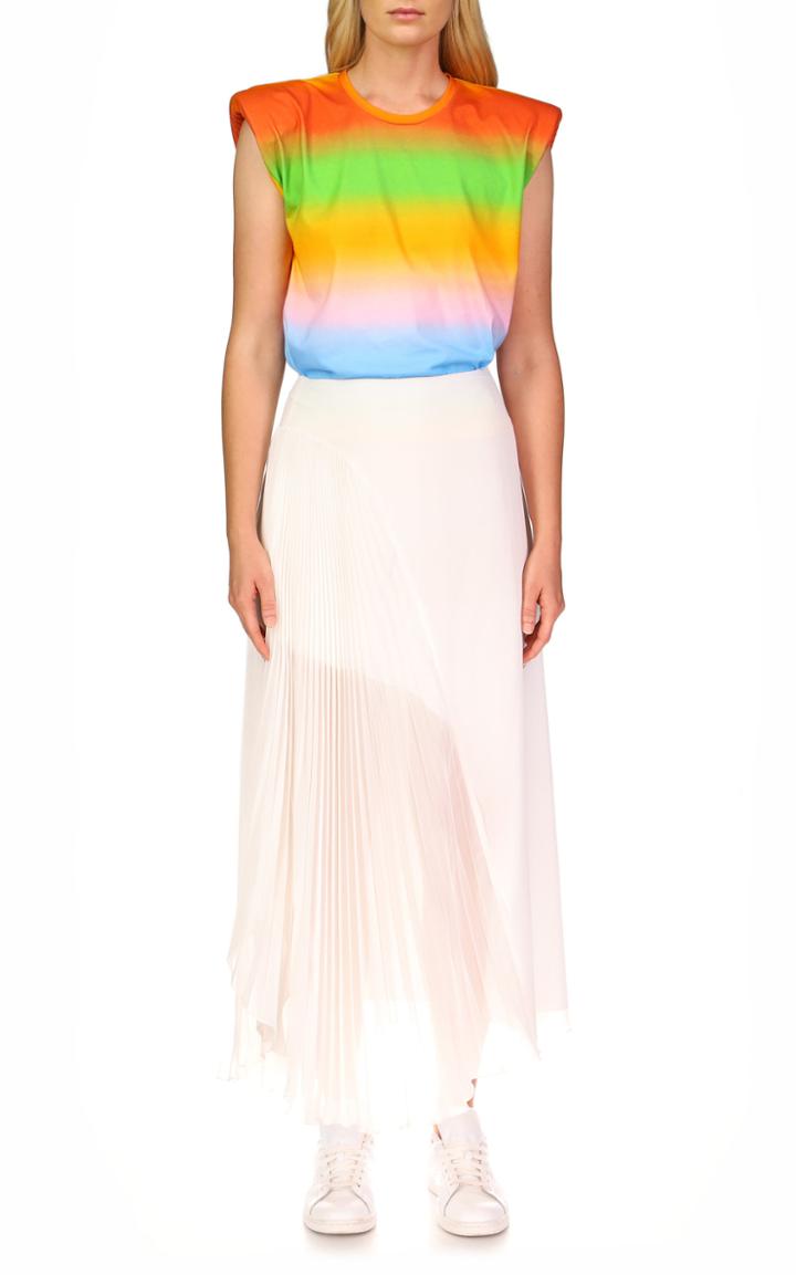 Moda Operandi Amur Akita Paneled Georgette Handkerchief Skirt