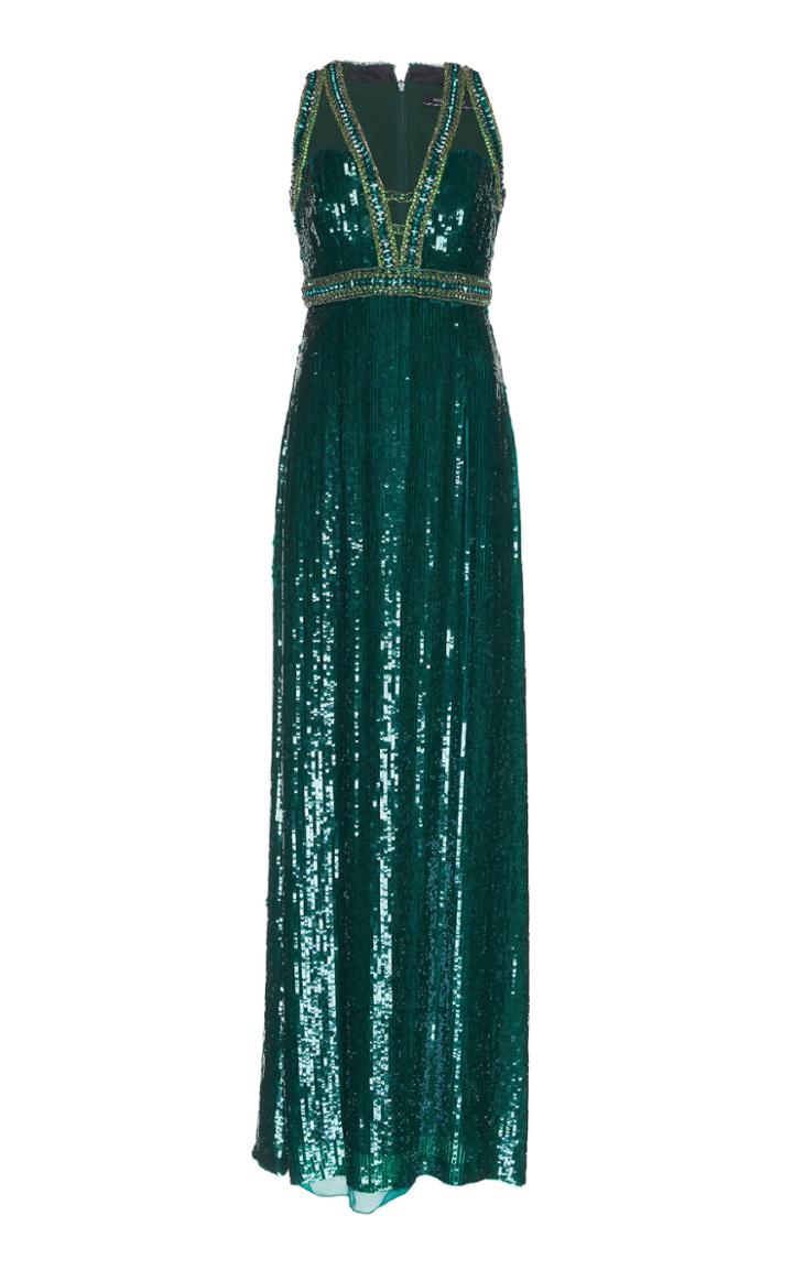 Andrew Gn Sequin Silk-blend Gown