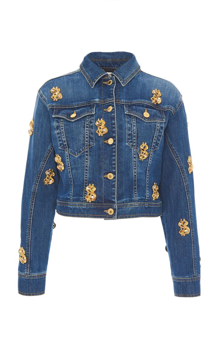Moschino Dollar Sign Denim Jacket