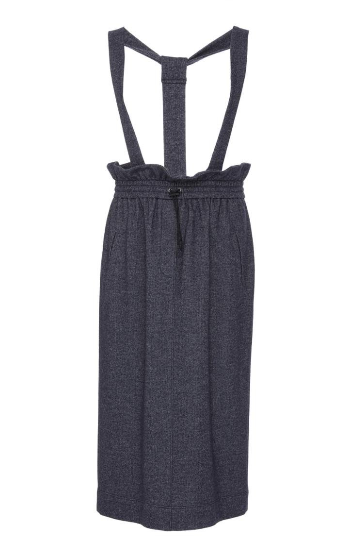 Tibi Double Faced Menswear Tweedy Stripe Skirt