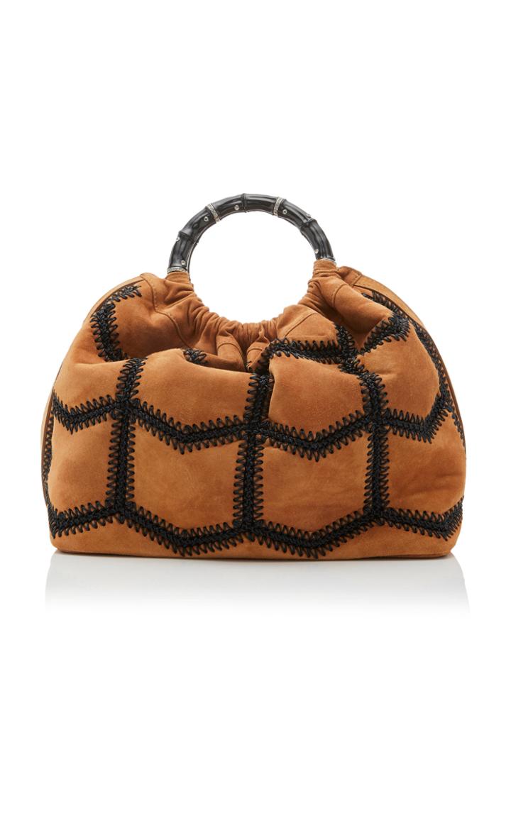 Moda Operandi Marina Raphael M'o Exclusive Sienna Crochet Suede Bag