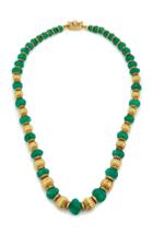 Vintage Meister Emerald And Gold Necklace