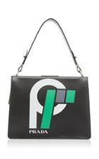 Prada City Calf Top Handle With Logo