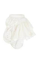 Moda Operandi Caroline Hu Tiered Silk Mini Skirt