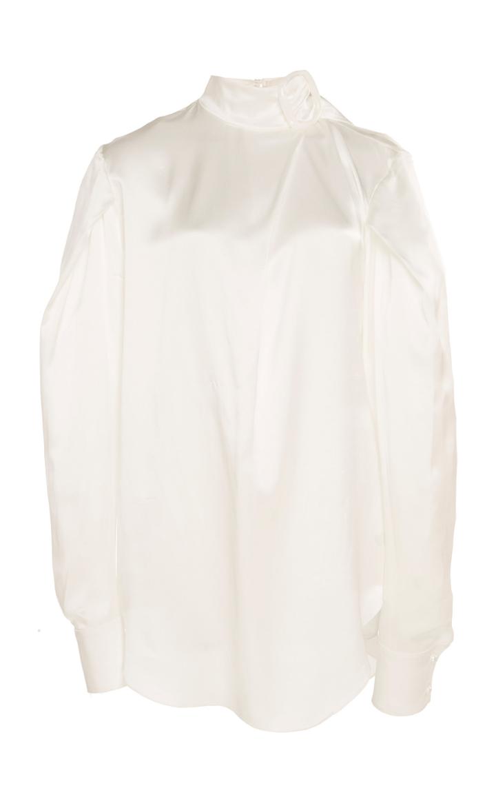 Matriel Buckled Silk Blouse