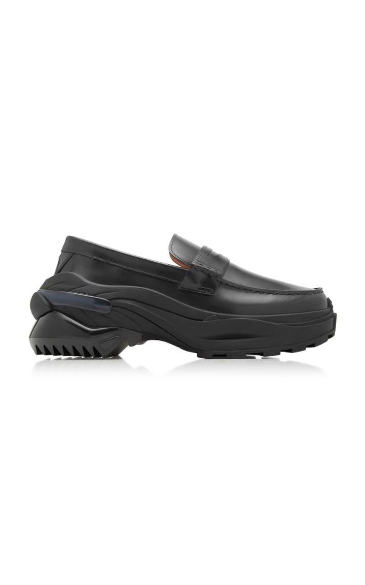 Maison Margiela Cross Leather Penny Loafers