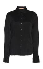 Michael Kors Collection Crinkled Collared Silk Shirt