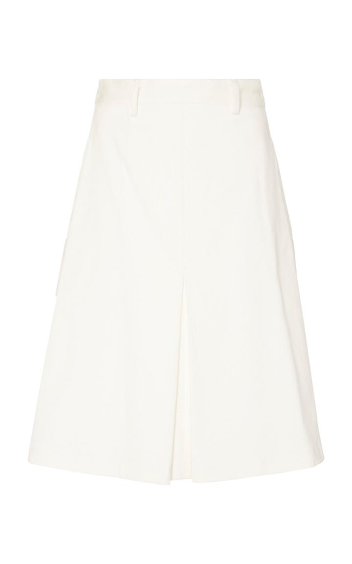 Matthew Adams Dolan Front Pleat Cotton Cargo Skirt