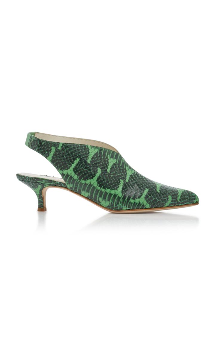 Tibi Max Snakeskin Slingback