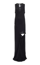 Ann Demeulemeester Cutout Jersey Maxi Dress