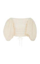 Johanna Ortiz Hazel Reflection Embroidered Cotton Crop Top