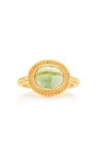 Ilias Lalaounis 18k Gold And Tourmaline Granulated Ring