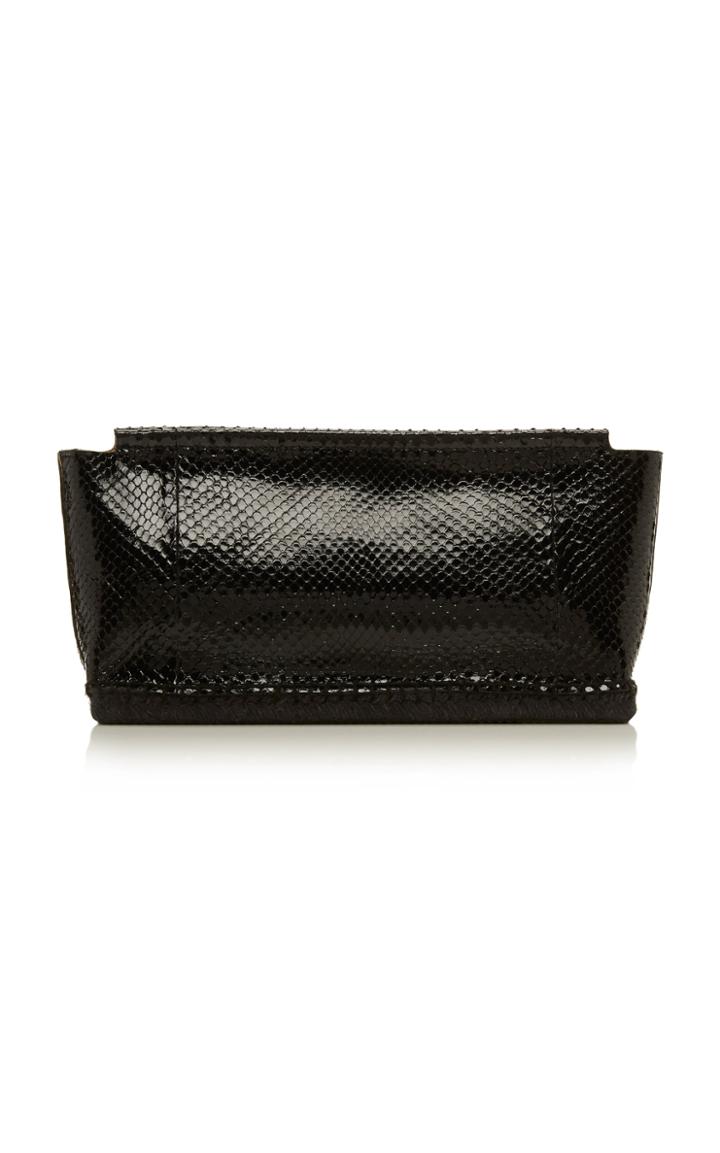 Moda Operandi Altuzarra Espadrille Monochromatic Python Evening Clutch