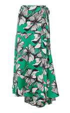 Alexis Lyons Floral-print Crepe De Chine Midi Skirt