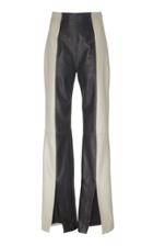 16arlington Two-tone Leather Flared Pants