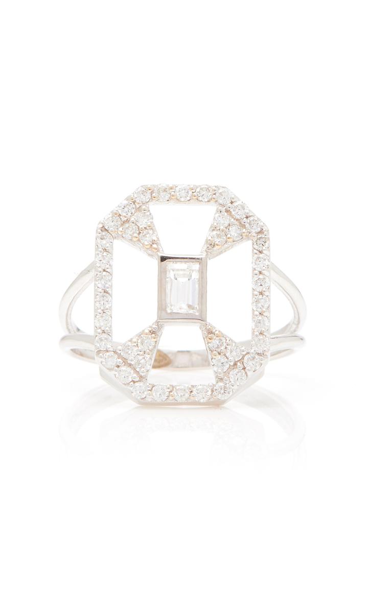 Melis Goral Paris 18k Gold Diamond Ring Size: 4.5