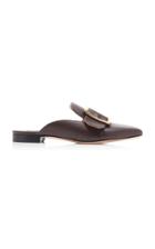 Bally Janesse Buckle-accented Leather Mules