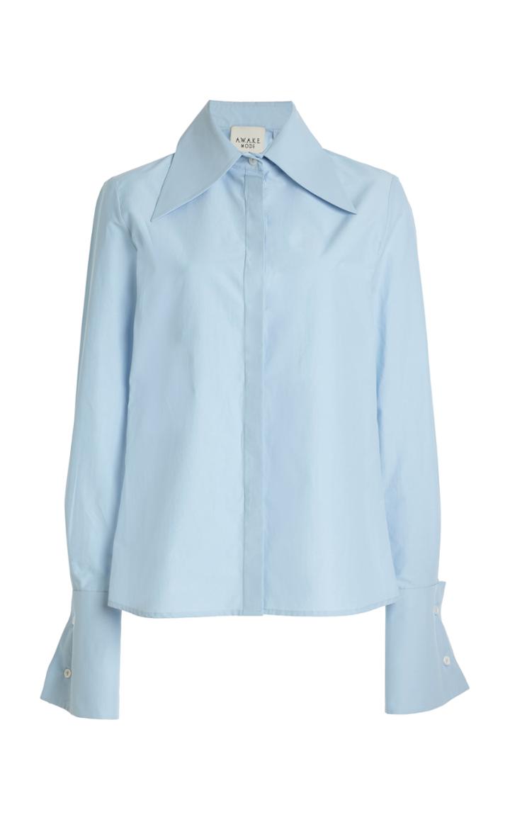 Moda Operandi A.w.a.k.e. Mode Cuff-detailed Cotton-blend Top