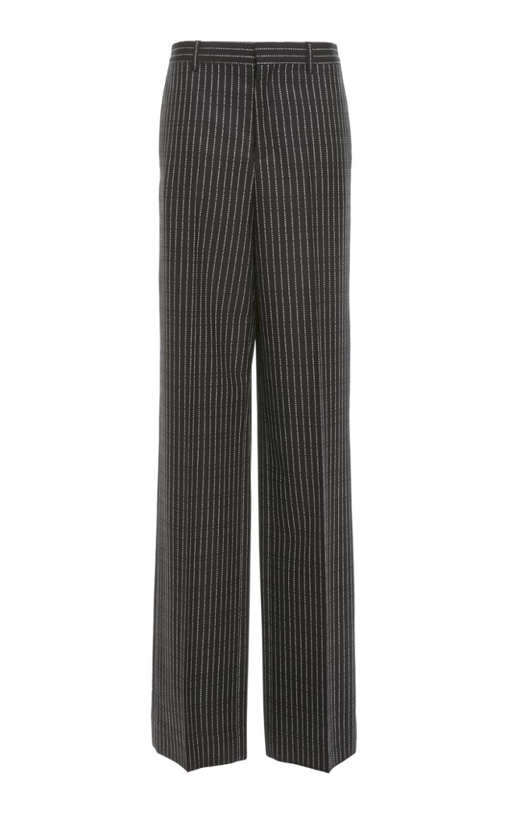 Maison Margiela High-rise Striped Wool Trouser