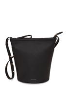 Mansur Gavriel Zip-up Leather And Canvas Bucket Bag