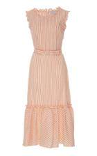 Luisa Beccaria Sleeveless Linen Stripe Dress