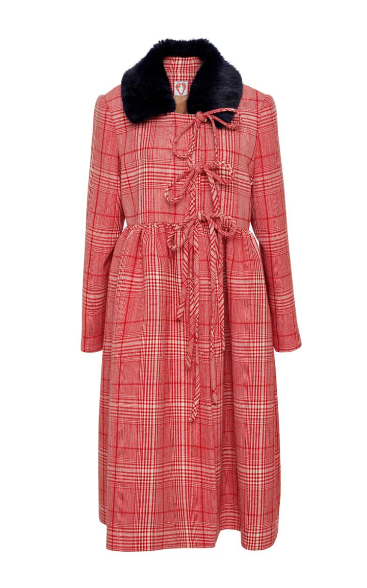 Shrimps Stuart Fur Collar Coat