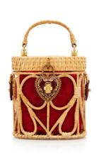 Dolce & Gabbana Raffia And Leather Basket Top-handle Bag