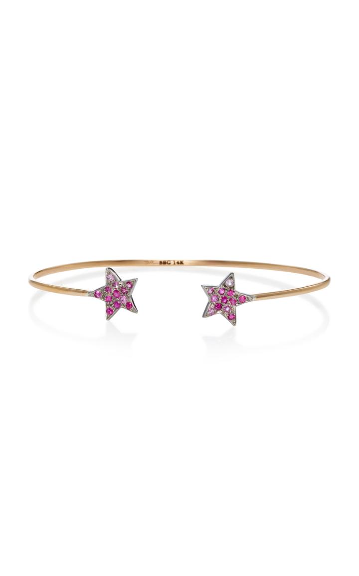 She Bee 14k Gold And Sapphire Cuff Bracelet