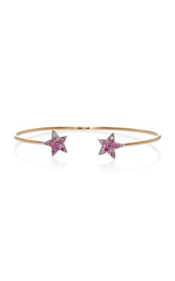 She Bee 14k Gold And Sapphire Cuff Bracelet