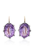 Montse Esteve 18k Gold Amethyst And Diamond Earring