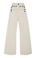A.l.c. Pierce Buttoned Cotton-blend Wide-leg Pants
