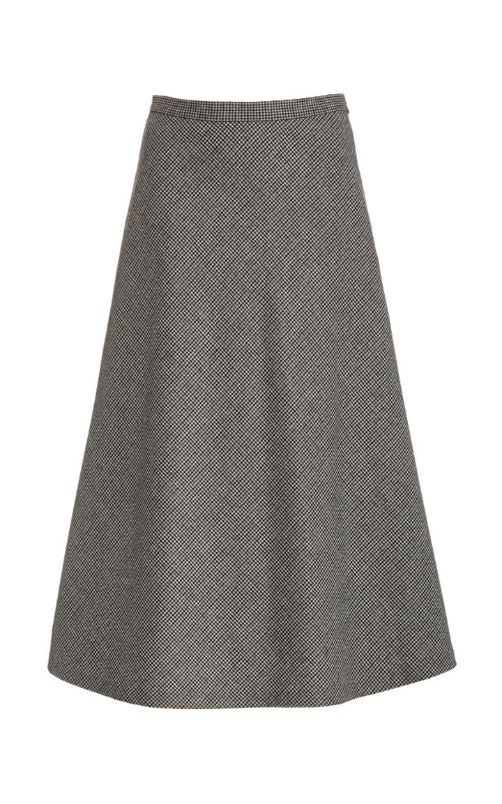 Moda Operandi Nili Lotan Alvina Plaid Wool-blend A-line Midi Skirt