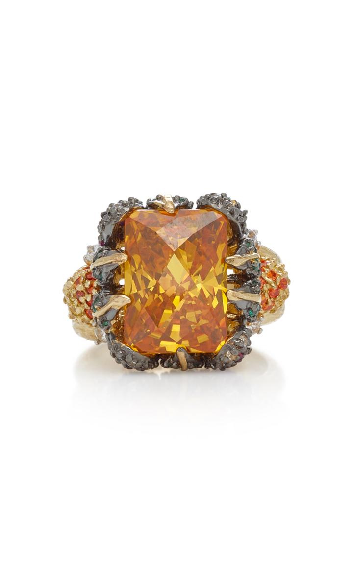 Anabela Chan Tangerine 18k Gold Garnet And Diamond Ring