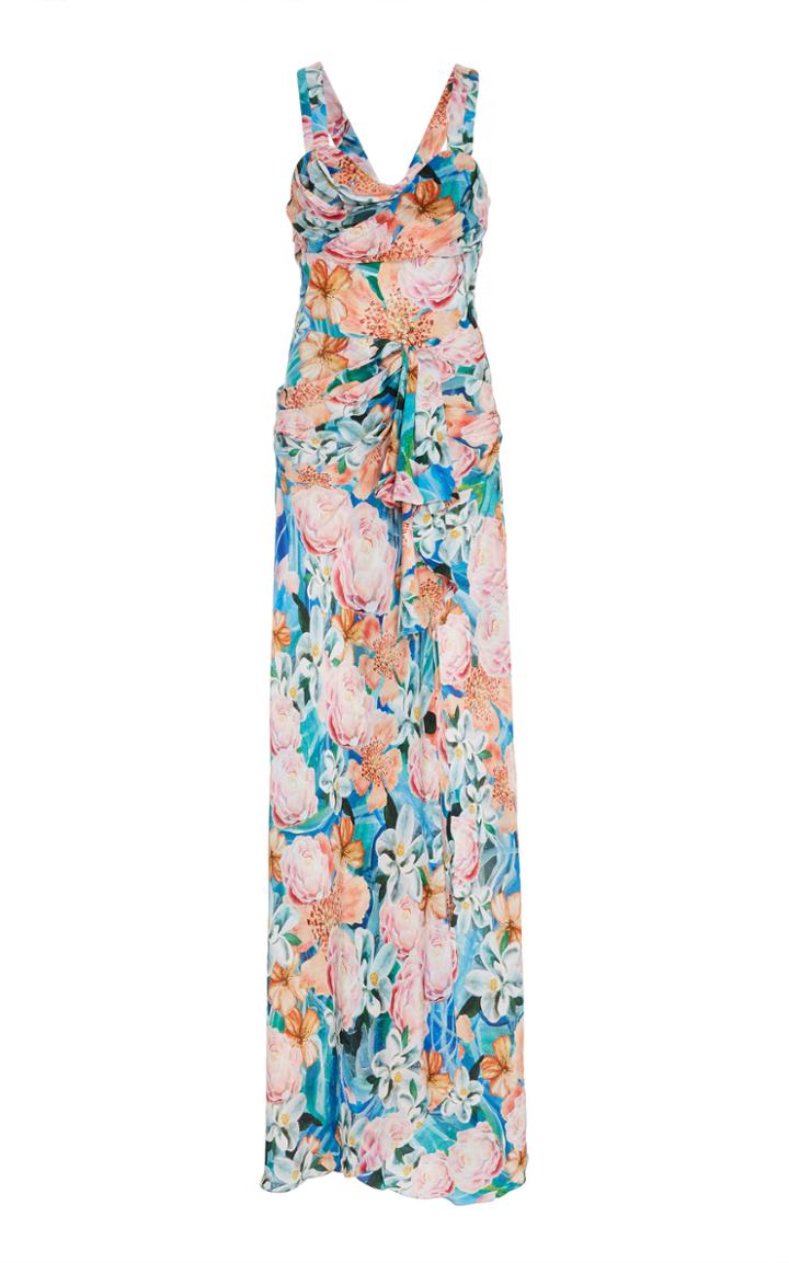 Isolda Rita Gathered Maxi Dress