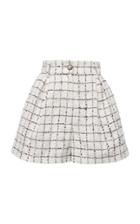 Moda Operandi Alessandra Rich Checked Cotton Blend Tweed Boucl Shorts