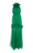 Maria Lucia Hohan Safia Ruffled Neck Gown