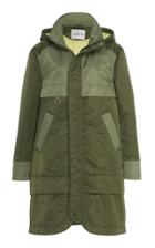 Caalo Satin Down Hooded Anorak Coat