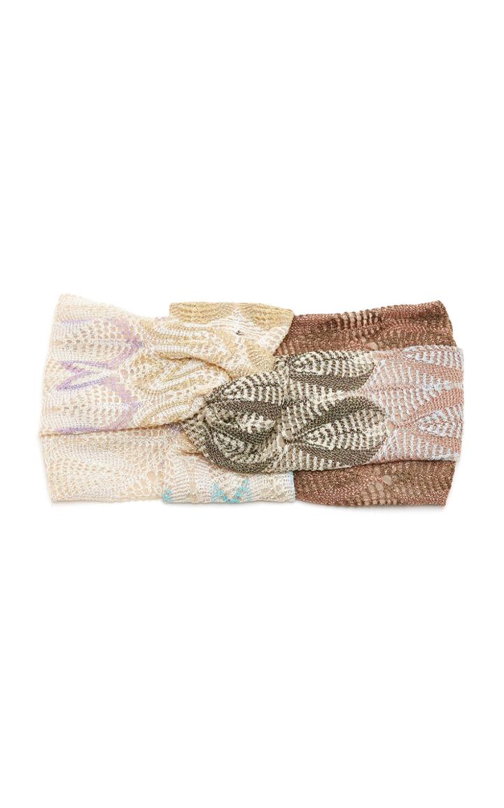 Missoni Metallic Crochet Headwrap
