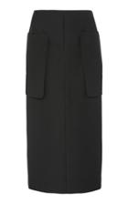 Moda Operandi The Row Jenna Paneled Wool-blend Midi Skirt Size: 0