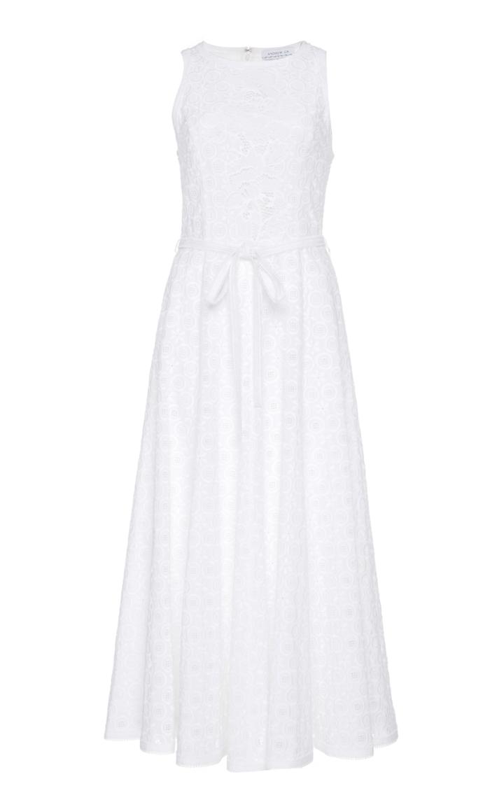 Andrew Gn Eyelet Sleeveless Dress