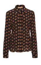 Michael Kors Collection Crushed Silk Printed Top