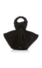 Cult Gaia Tulay Knotted Pleated Velvet Top Handle Bag