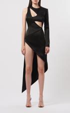 Moda Operandi David Koma Cutout Satin One-shoulder Midi Dress