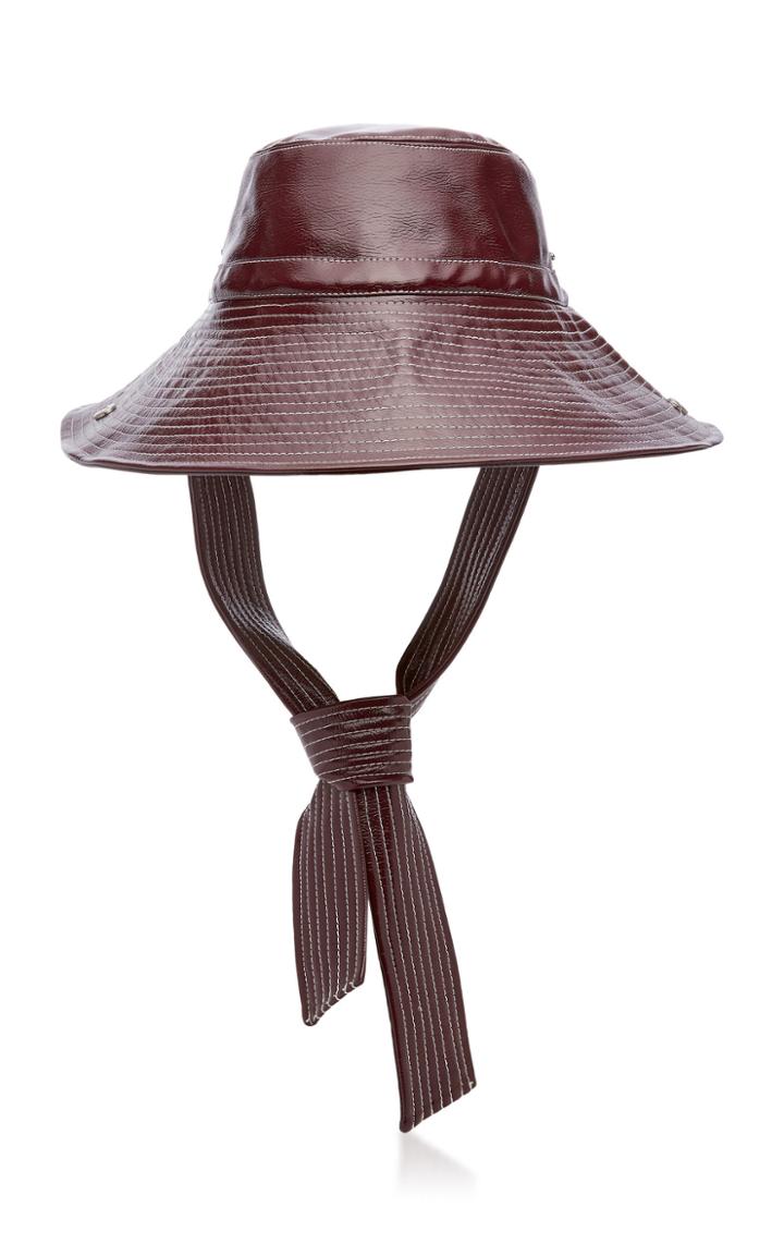 Ganni Logo-patch Patent Bucket Hat