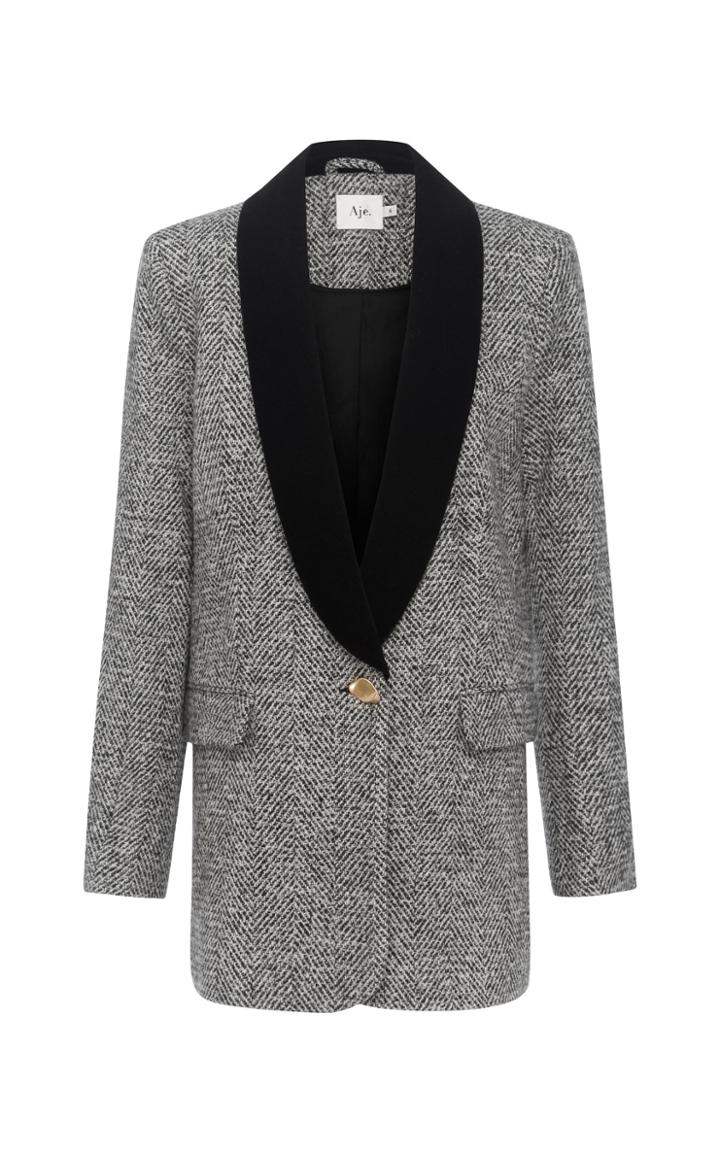 Aje Rebellion Tweed Blazer