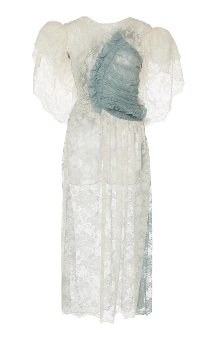 Moda Operandi Preen By Thornton Bregazzi Effie Patchwork Lace Dress Size: Xs